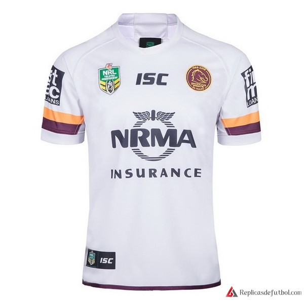 Camiseta Brisbane Broncos Segunda equipación 2018 Blanco Rugby
